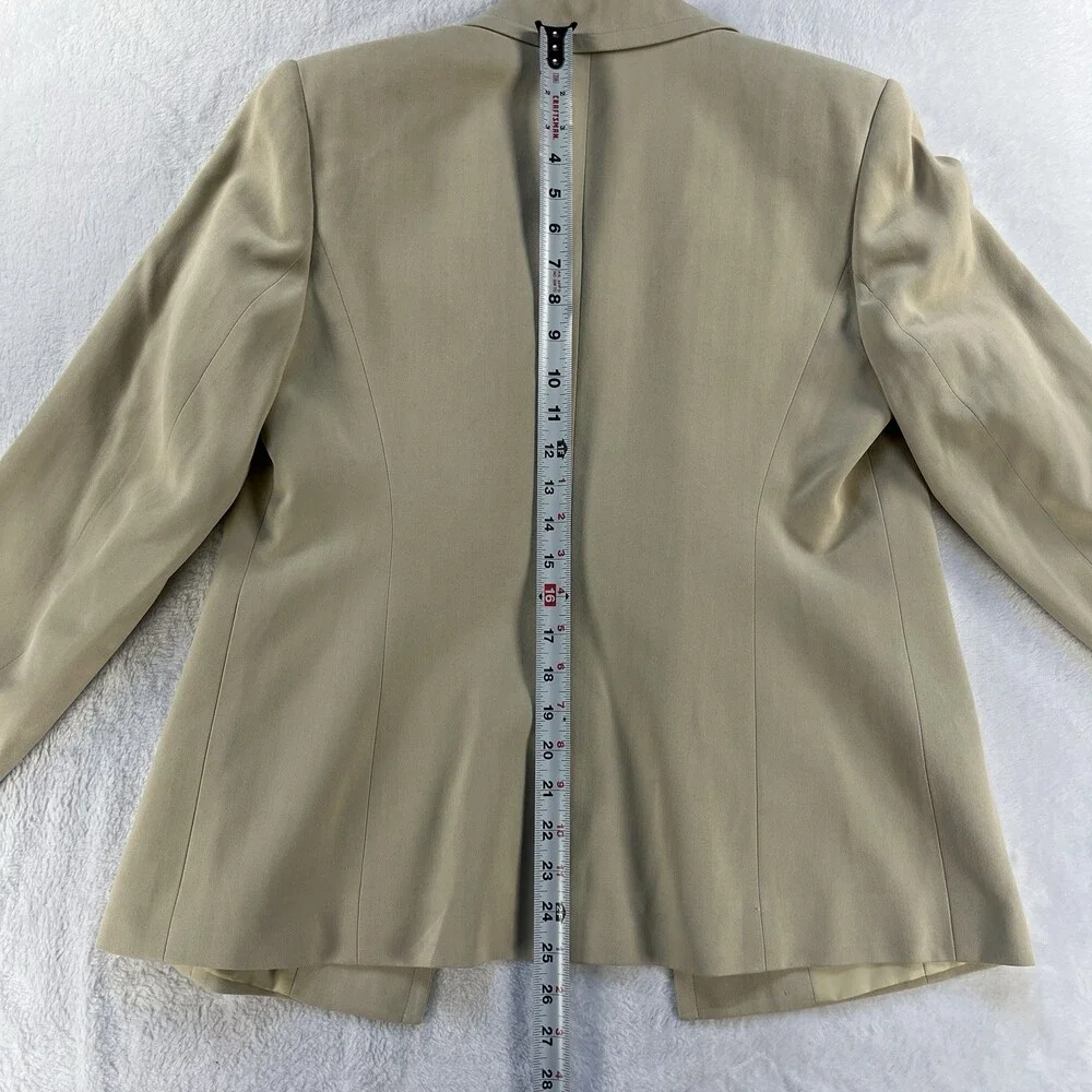 Vintage Orvis Silk Blazer 6 Womens Beige Open Front Coat USA Made